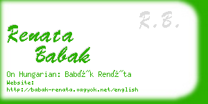 renata babak business card